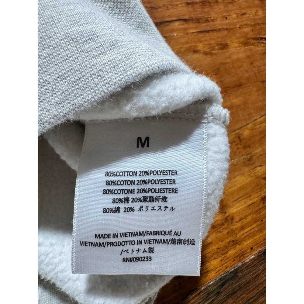 Fear of God Essentials Hoodie Mens Medium Grey Heather Logo Oversized Pullover - Picture 10 of 11